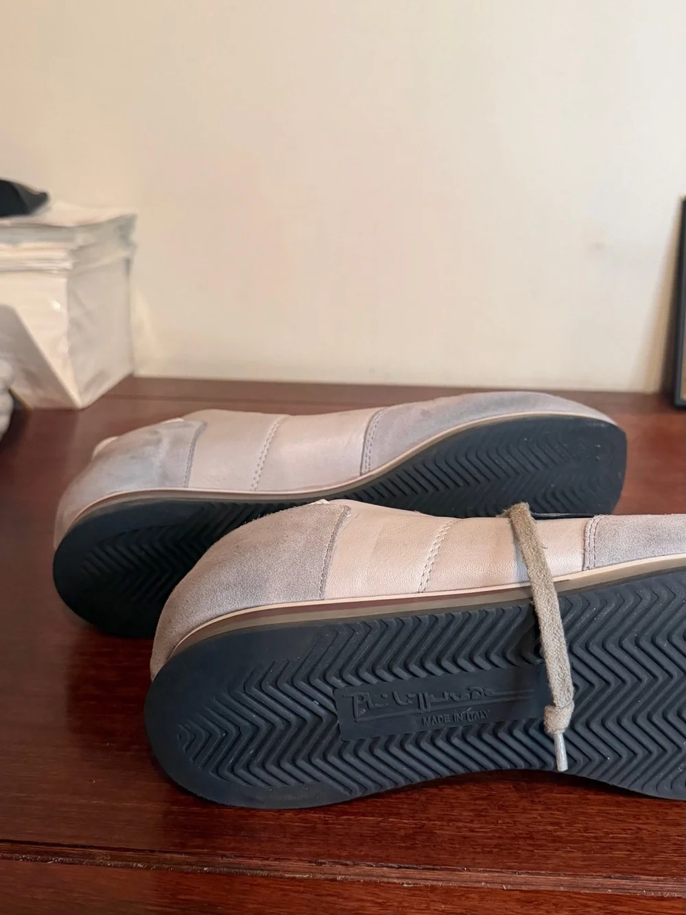 Philippe Model Gray Suede Leather & Mesh Sneakers